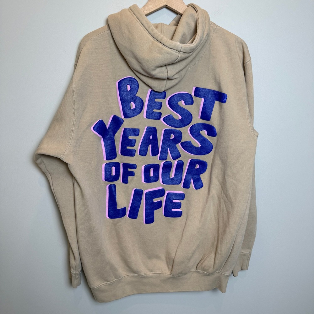 Hangover Hoodies Unisex M / L Tan "Best Years of Our Life" Graphic‎ Sweatshirt